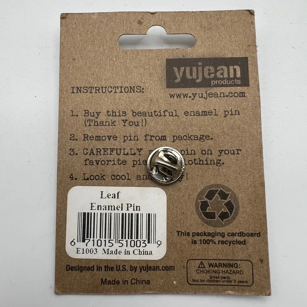 Yujean Products Marijuana Leaf Enamel Pin New